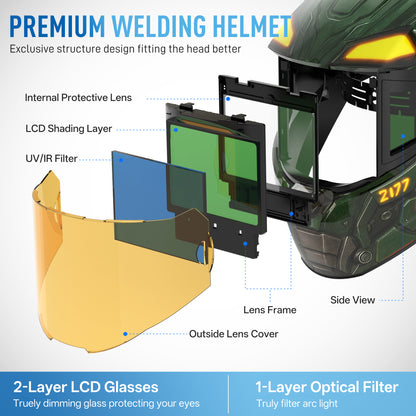 True color welding lens providing clear and natural color visibility
