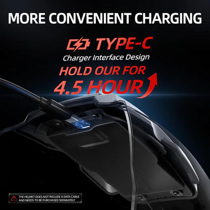 Type C rechargeable welding helmet with built in battery, long working time LED welding light design