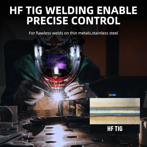 HF TIG welding machine for precise control, perfect for thin metal & stainless steel welds.