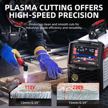 Plasma cutting welding machine (12mm/15mm capacity), delivers clean, smooth industrial-grade cuts.