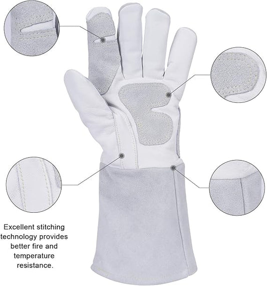 Welding Gloves with Excellent Stitching Technology for Better Fire and Temperature Resistance