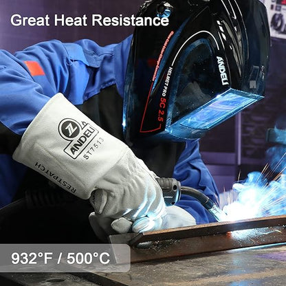 Welding Gloves with Great Heat Resistance - Up to 932°F / 500°C for Professional Welding
